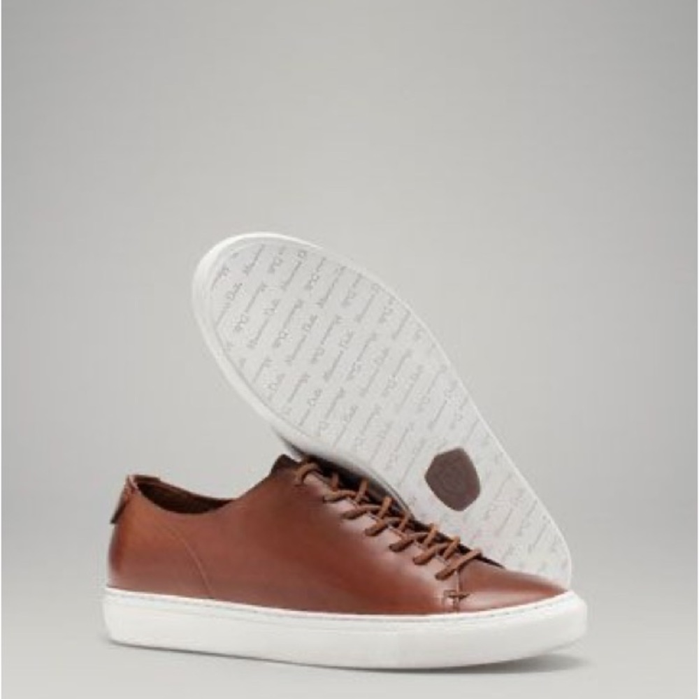 Massimo Dutti Brown Leather Sneakers